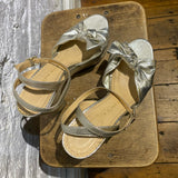 CHARLOTTE OLYMPIA METALLIC LAME PLATFORMS
