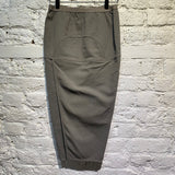 RICK OWENS GREY TEXTURED STRETCH PENCIL SKIRT