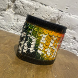 JOHN GALLIANO “GALLIANO” SEQUIN LEATHER WRISTBAND