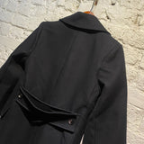 CO. BLACK DOUBLE BREASTED OVERCOAT