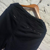 ALEXANDER MCQUEEN BLACK JERSEY TROUSERS DRAWSTRING