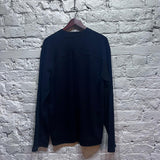 ALEXANDER MCQUEEN	MCQ NAVY PATCHWORK SWEAT TOP