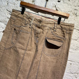 MARITHE + FRANCOIS GIRBAUD LIGHT DENIM BROWN SKIRT
