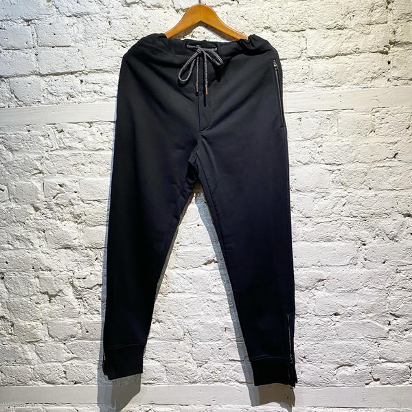 ALEXANDER MCQUEEN BLACK SWEATPANTS ZIP POCKETS