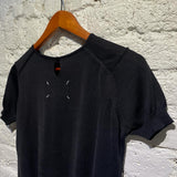 MARGIELA S/S BLACK ROUND NECK (KEYHOLE) KNIT SWEATER