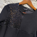 COMME DES GARCONS TRICOT BLACK SWEATER WITH SEQUINS