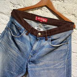 JUNYA WATANABE MAN X LEVIS EYE DENIM JEANS TARTAN TURN UPS