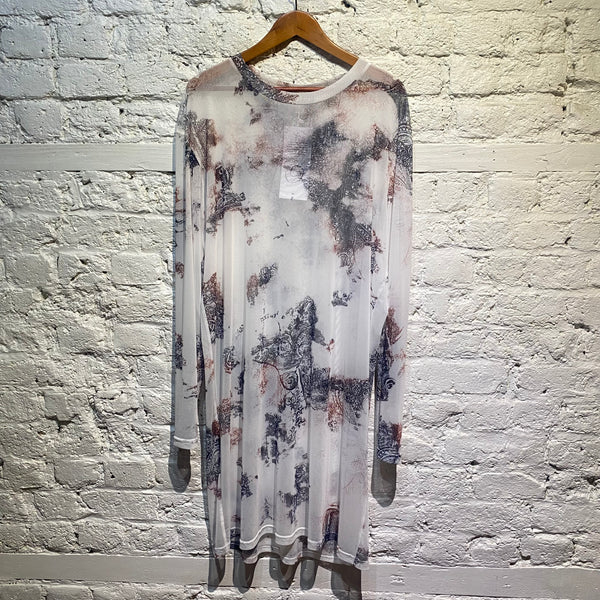 LUEDER MESH PRINT DRESS