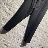 GUCCI GREY WOOL DRAWSTRING TROUSERS