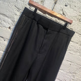 HAIDER ACKERMANN BLACK CHAIN BEADED TROUSERS