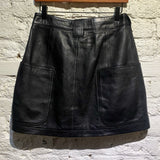 TELFAR BLACK LEATHER MINI