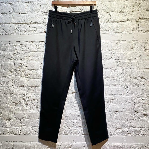 BURBERRY BLACK TIE UP TROUSERS