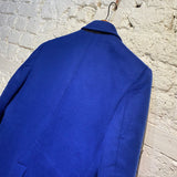 CALVIN KLEIN 205W39NYC ROYAL BLUE DOUBLE BREASTED OVERCOAT