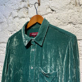 SIES MARJAN GREEN VELVET SHIRT