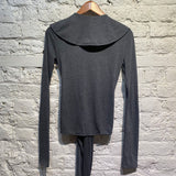 JW ANDERSON GREY JERSEY WRAP TOP