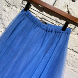 ROCHAS BLUE TULLE LONG SKIRT