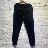 ALEXANDER MCQUEEN BLACK JERSEY TROUSERS DRAWSTRING