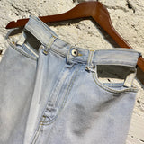 MARGIELA MM1 STONEWASH CUTOUT JEANS