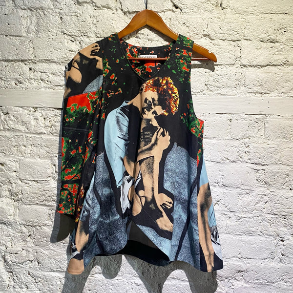 JW ANDERSON ONE SLEEVE GILBERT & GEORGE PRINT TOP
