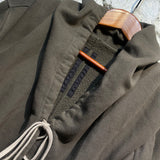 RICK OWENS DRKSHDW TAUPE HOODED CARDIGAN