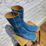 MIISTA DENIM SQUARE TOE BOOTS