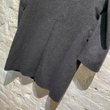 KENZO HOMME CHARCOAL WOOL CASHMERE COAT