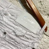 GUAPI RAW EDGE WHITE SKINNY JEANS
