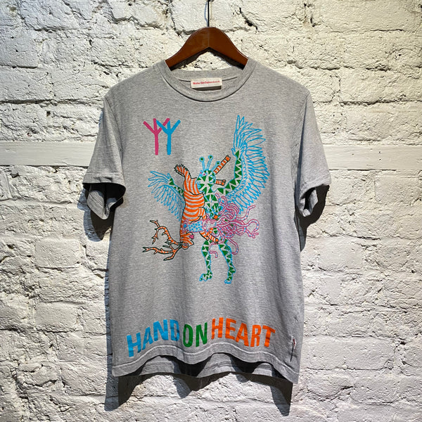 WALTER VAN BEIRENDONCK GREY PRINT SHIRT