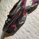 VIVIENNE WESTWOOD RED LABEL BURGUNDY/SILVER STRIPED STRUCTURED DRESS