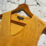 JAEGER ORANGE (TURMERIC) LINEN VEST
