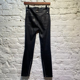 UNRAVEL PROJECT BLACK LEATHER SKINNY TROUSERS