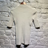 KWAIDAN EDITIONS CREAM KNIT RIBBED TOP