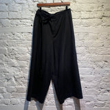 YOHJI YAMAMOTO Y’S BLACK COTTON WIDE LEG TROUSERS