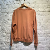 DRIES VAN NOTEN SALMON PINK COTTON JERSEY SWEATER