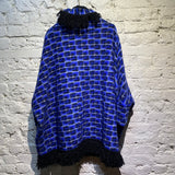 SAVE THE QUEEN! WOOL PONCHO COAT
