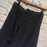 LIMI FEU BLACK NYLON CROPPED TROUSERS