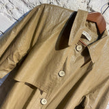 EMIN + PAUL CAMEL CRINKLE PU TRENCH COAT