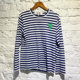 COMME DES GARÇONS PLAY NAVY/WHITE STRIPE L/S T-SHIRT