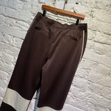 WALES BONNER BROWN/CREAM TRACK BOTTOMS