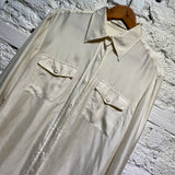 PRADA CREAM SILK SHIRT