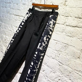 ALEXANDER MCQUEEN MCQ BLACK WHITE PRINT TROUSERS