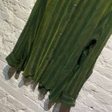 UNRAVEL PROJECT DECONSTRUCTED GREEN WAVY SHIRT