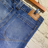 TELFAR BLUE JEANS WITH PANELLED SEAMS