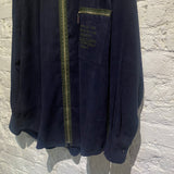 JEAN CHARLES DE CASTELBAJAC
NAVY RAYON/VISCOSE ZIP SHIRT