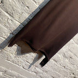 COURREGES BROWN RIBBED JERSEY DRESS