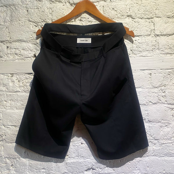 HELMUT LANG BLACK COTTON SHORTS