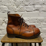 VINTAGE COGNAC TAN LEATHER BOOTS