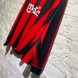 MARTINE ROSE RED/BLACK TWISTED FOOTBALL TOP