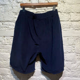 LES TIEN NAVY BABY CORD SHORTS