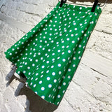 MIU MIU GREEN/WHITE POLKA DOT SKIRT